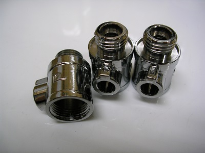 真鍮製の放水器具に三価クロムでメッキ～同業他社さんからのご依頼